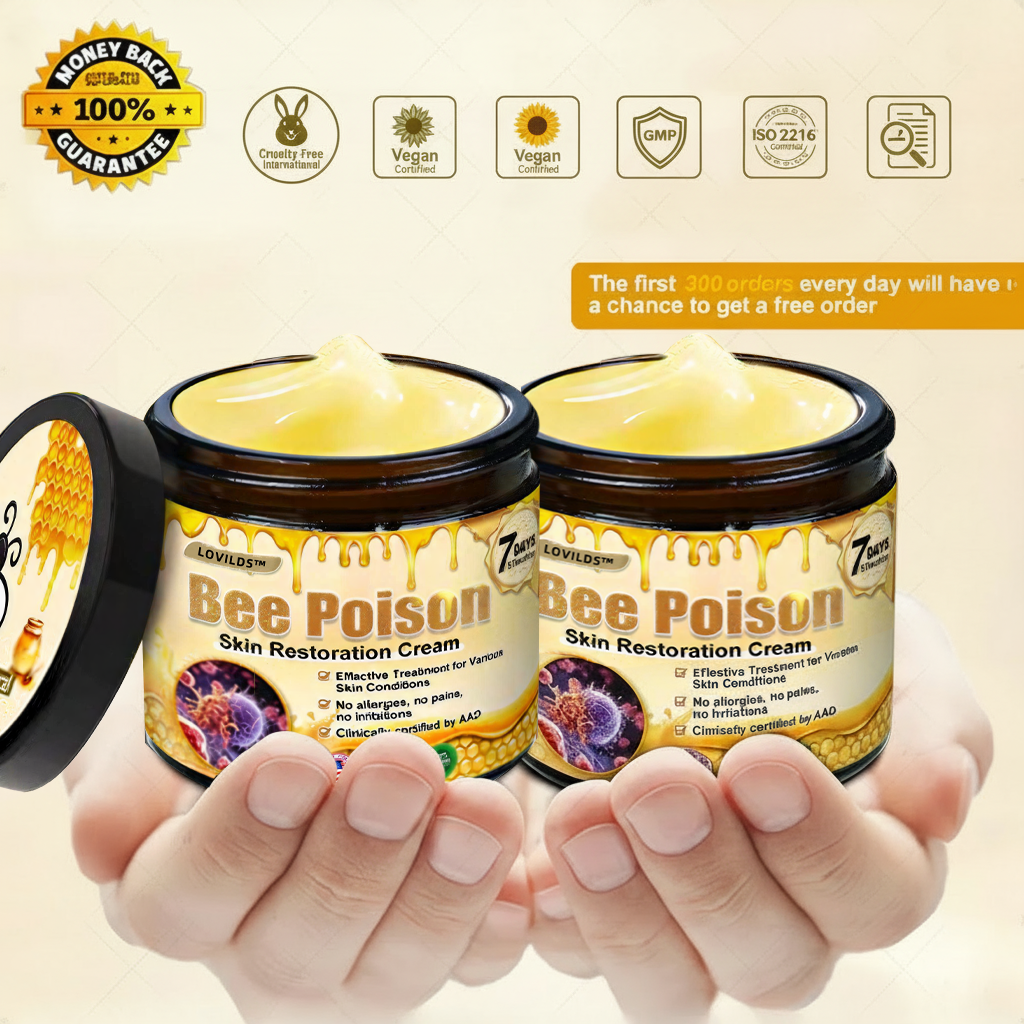 LOVILDS™  Bee Poison Skin Restoration Cream 👨‍⚕️（🔥LAST DAY SALE-80% OFF)🥇👩‍⚕️