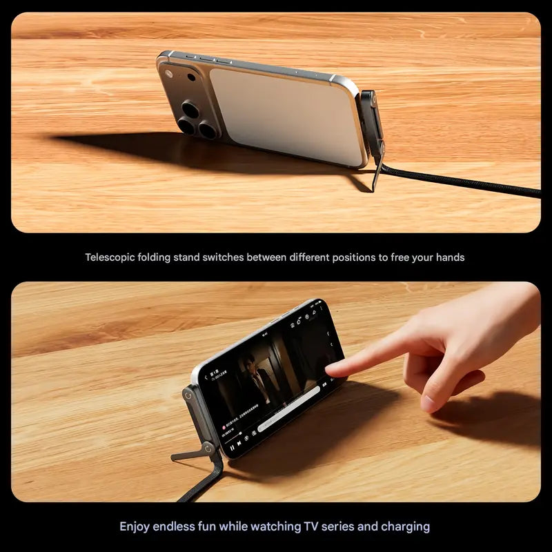 🔥2-in-1 Invisible Holder Charger Cable|240w super fast charging Fast Charging Cord,Supports PD & QC Fast Charging for Compatible Devices