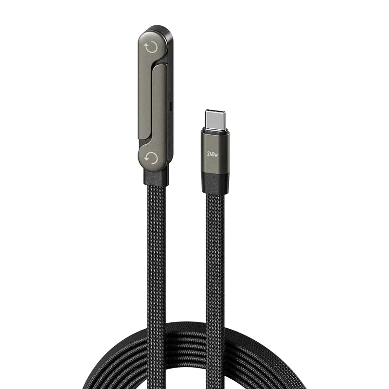 🔥2-in-1 Invisible Holder Charger Cable|240w super fast charging Fast Charging Cord,Supports PD & QC Fast Charging for Compatible Devices